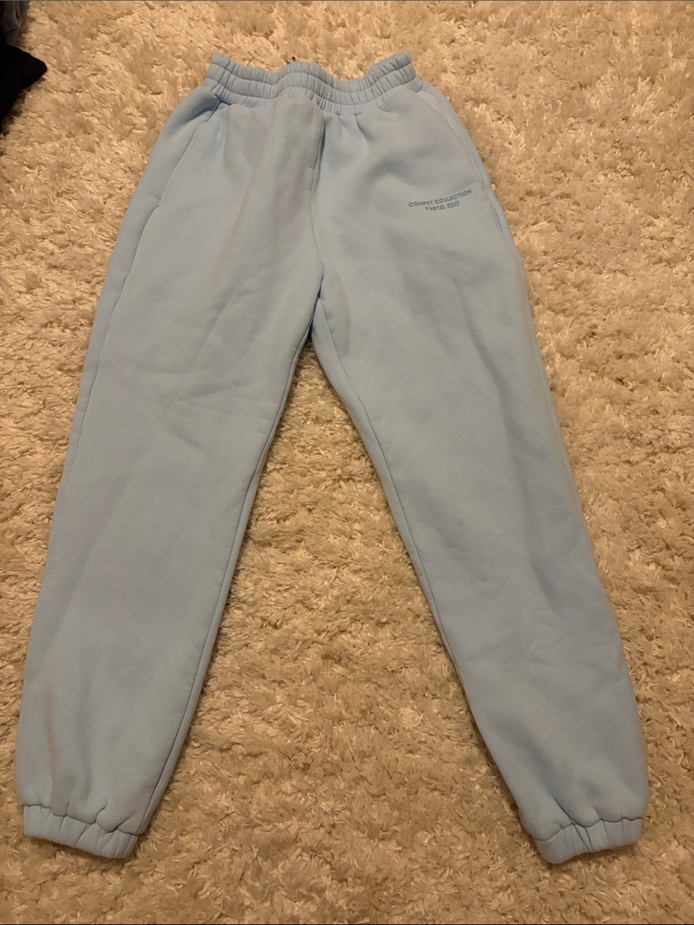 Light Blue Cozy Fleece Sweat Pants - Relaxed Everyday Fit